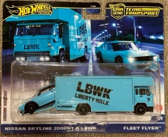 Hot Wheels Premium: Team Transport - Nissan Skyline 2000GT-R LBWK / Fleet Flyer